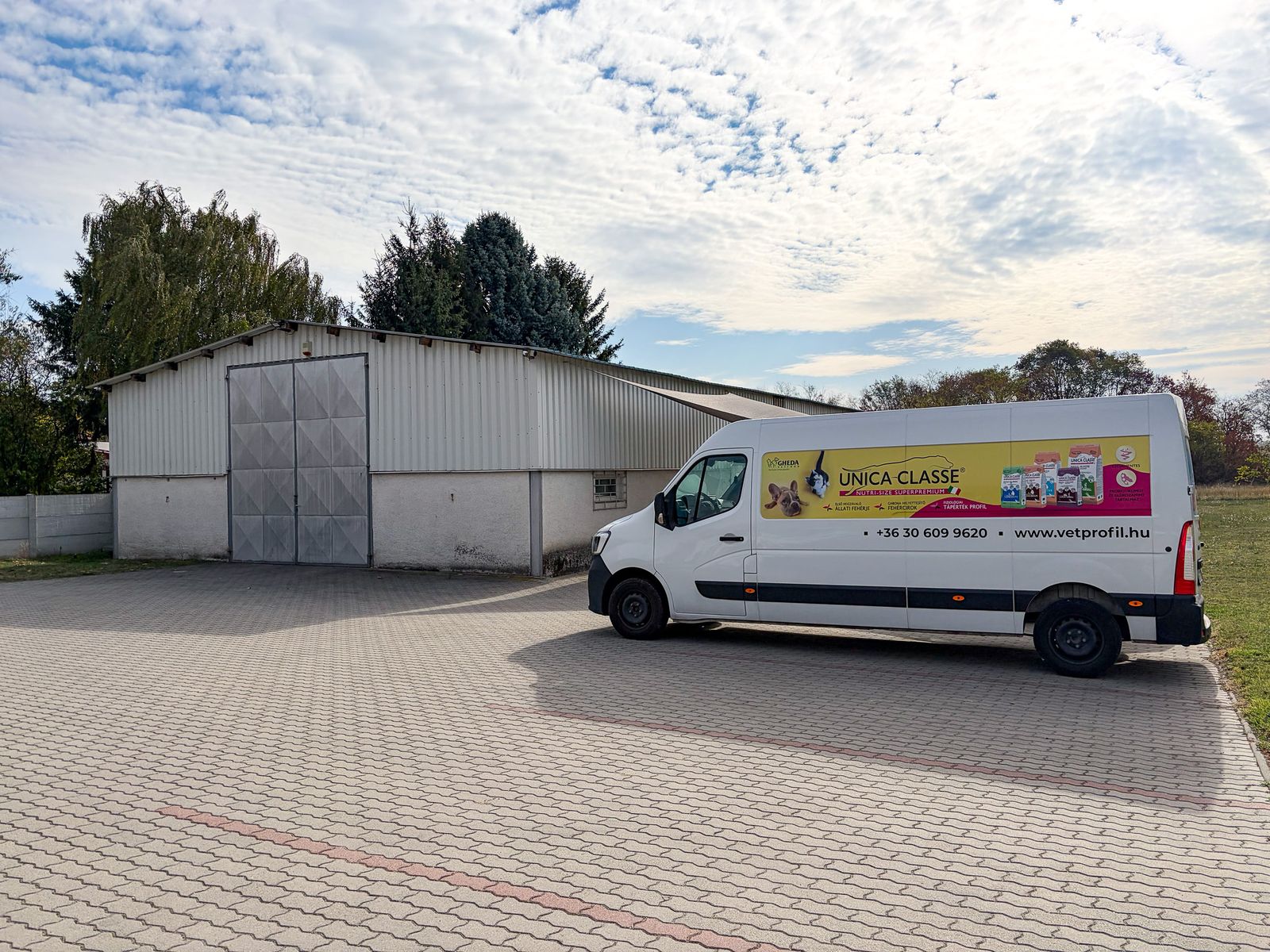 Our warehouse and delivery van